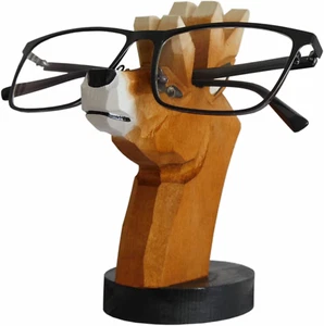 Handmade Wood Carving Eyeglasses Holder Stand Sunglasses Display Stand Home Offi - Picture 1 of 4