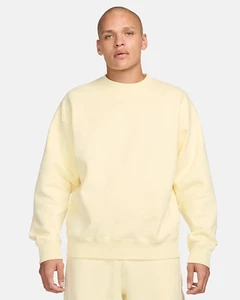Nike Solo Swoosh Fleece Crewneck Sweatshirt 637902-744 Alabaster White Men's XXL - Picture 1 of 5