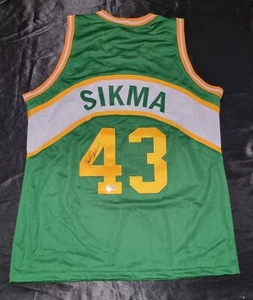 Seattle Supersonics JACK SIKMA Signed Custom Jersey COA Beckett Hologram - Picture 1 of 4