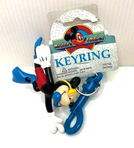 Vintage Disney Schnorcheln Mickey Maus Kinder Schlüsselring Schlüsselanhänger Clip-NEU mit Etikett - einzigartig - Bild 1 von 6