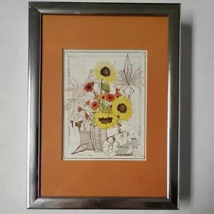1976 nummerierte Vintage gerahmte Lithographie William Tara hängende Pflanze Mid-Century - Bild 1 von 11