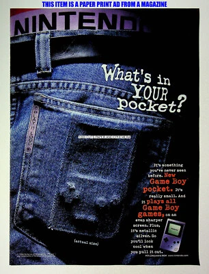 Game Boy Pocket Nintendo Console 1996 Trade Print Magazine Ad Poster ADVERT - Image 1 of 2
