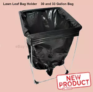 Leaf Bag Holder Stand Yard Garden 30/33 Gallon Plastic Liner Garbage Waste NEW - Picture 1 of 12