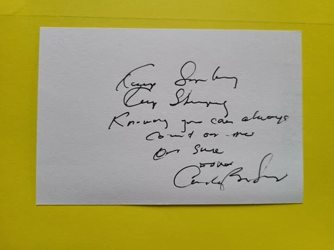 Carole Bayer Sager Hand Signed Lyric's " Thats What Friends Are For " 4x6 Cover