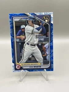 Papel Bowman Mike Boeve Prospect 2024 patrón azul # 111/125 #BP-138 Brewers - Imagen 1 de 2