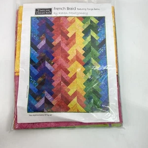Timeless Treasures Quilt Kit Karen Montgomery French Braid Tonga Batik Complete - Picture 1 of 7
