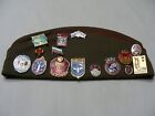 Russian Soviet Ussr Vintage Small Size Cap Hat With 15 Assorted Pins + 3 Patches