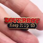 Loverboy Keep It Up '83 Brooch Pin Tie Tack Gold Tone Red black Enamel 