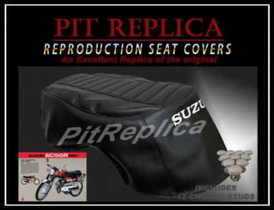 NUEVA FUNDA DE SILLÍN DE ASIENTO SUZUKI AC50R AC50 R *PRENSADA TÉRMICAMENTE* CON BOTONES [3SOC]       Foto 1 de 4