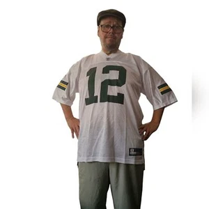 Men's Reebok NFL On Field 2XL GB Packers Aaron Rodgers #12 Jersey Green & White - Picture 1 of 13