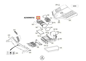 Original Mercedes-Benz A2560900742 Reinluftleitung C238 C257 C167 V167 W213 W222 - Bild 1 von 7