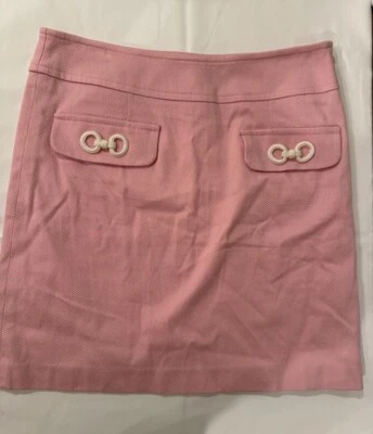 Pink Preppy Skirt Skirtin Around Womens 4 Crepe Pockets Made In USA Classic Doll - Image 1 of 4