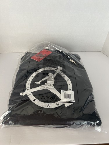 OFF WHITE Felpa con cappuccio Nike Jordan x Off bianca pullover pile nera da uomo taglia XXL DM0059 010