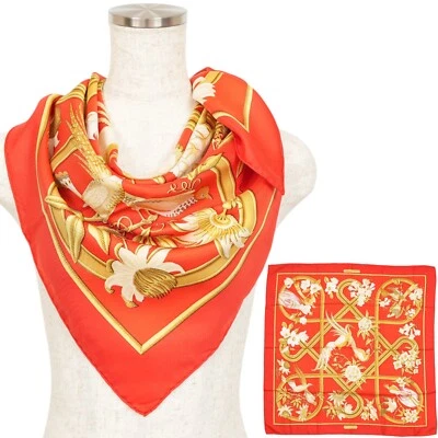 Hermes "Caraibes" Carre 90 Silk 100% Scarf Vintage Rare Cleaned - Image 1 of 4