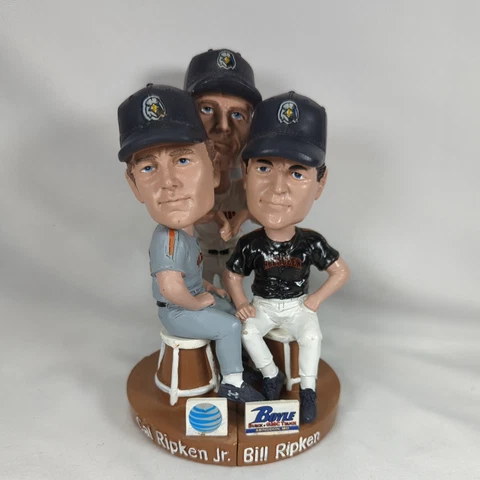 2014 MiLB Aberdeen IronBirds Ripken Family Bobbleheads Complete Set Of 3 Cal Cover