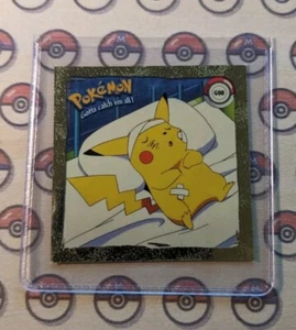 Pikachu Pokemon Gold Insert Sticker #G08 Artbox 1999 Chromium Series 1 Nintendo - Picture 1 of 2