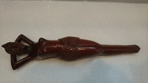 Solomon Islands wooden crafted artifact of woman circa 1960's - Picture 1 of 5