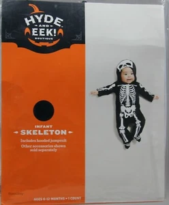 Halloween Hyde & Eek! Infant Skeleton Hooded Jumpsuit Costume Size 0-6 months - Picture 1 of 1