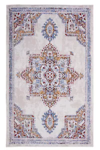 Distressed Bohemian 2'x4', Peach, Transitional Moroccan Oriental Rug - 512 - Picture 1 of 5