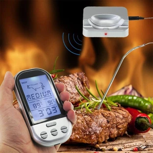 LCD Digital BBQ Barbecue Grillthermometer Bratenthermometer Fleisch-Thermometer - Bild 1 von 8