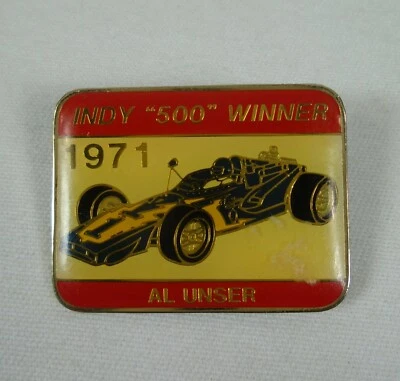 Prendedor de solapa de coleccionista ganador Al Our Indy 500 1971 Vel's Parnelli Jones Racing Foto 1 de 4