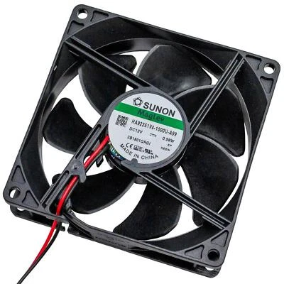 Fan 12V DC 0,54W 92x92x25mm 48,2m³/h 1700U/Min 48,2m³/h Sunon HA92251V41000UA99 - Image 1 of 4