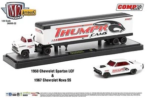 M2 Machines 1/64 Auto Haulers Thumper Cams 1958 Chevy Spartan 1967 Nova SS /R 22 - Picture 1 of 9