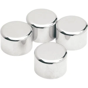 Set 4 Coperture cover cromati perni 12 punte pinza freno Harley Davidson NUOVO!! - Foto 1 di 1