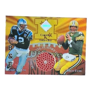 1997 Collectors Edge Masters Playoff Game Ball Diamond Brett Favre Kerry Collins - Picture 1 of 2