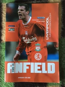 Fussball Programm PREMIER LEAGUE England FC LIVERPOOL- MIDDLESBROUGH 2003/04 - Bild 1 von 2