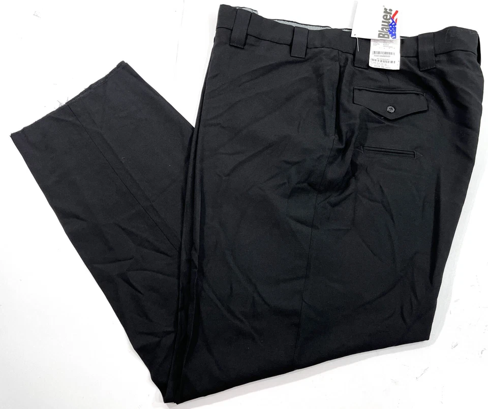 MENS 42x36 BLAUER POLY WOOL 7 POCKET DUTY PANTS 8561P7-5 BLACK 42x36 UNHEMMED