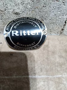 Vintage Ritter Dental Chair DISTINCTIVELY RITTER DIFFERENT Emblem - Picture 1 of 2