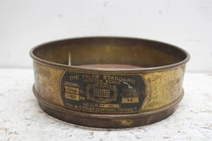 Antique W.S. Tyler Standard Screen Scale No. 16 Brass Cleveland, OH 8" Mesh Sift - Picture 1 of 8