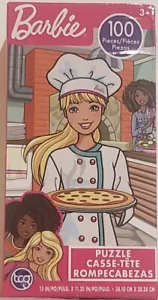 Barbie 100 Teile 15"" x 11,25"" Boxpuzzle Barbie Pizza Koch - Bild 1 von 2