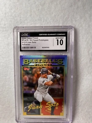 2024 Topps Finest What If... 1993 Finest Prototypes Refractor #93-9 Juan Soto - Image 1 of 3