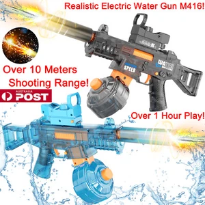 Electric Water Gun Pistol Ultimate Blaster Powerful Squirt Realistic Gun M416 - Picture 1 of 19