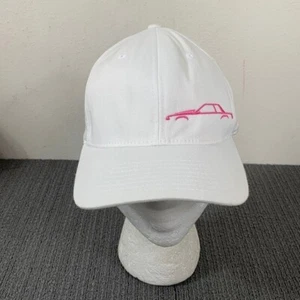 Foxbody Flexfit Fitted Hat Baseball Cap Size S/M White Pink Fox Body Yupoong - Picture 1 of 11
