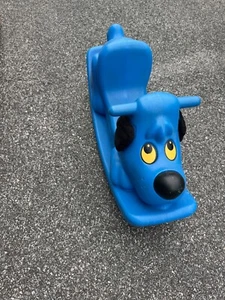 Little Tikes Rocking Ride On Blue Dog Rocker Puppy Rare Vintage Excellent Cond. - Picture 1 of 6