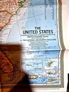 USA National Geographic Karte 1968 - Original Landkarte USA - Bild 1 von 9