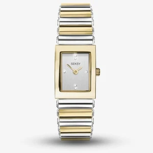Sekonda Ladies Seksy Edge Silver Stone Set Dial Two Tone Bracelet Watch 2865 - Picture 1 of 6
