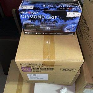 Microflex Diamond Grip Powder-Free Latex Gloves Size X-Large XL CASE 10 BOXES - Picture 1 of 4