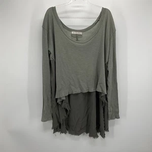 Free People We The Free Layered Lagenlook Tunic Top Raw Hem Oversized Boho M - Picture 1 of 13