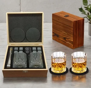 Whisky Eiswürfel, Wiederverwendbare 8 Kühlsteine-2xGläser 1xTasche 1xZange + Box - Bild 1 von 5