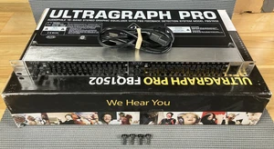Behringer Ultragraph Pro FBQ1502HD 15-band Stereo Graphic EQ w/ Cord Rack Screws - Picture 1 of 18