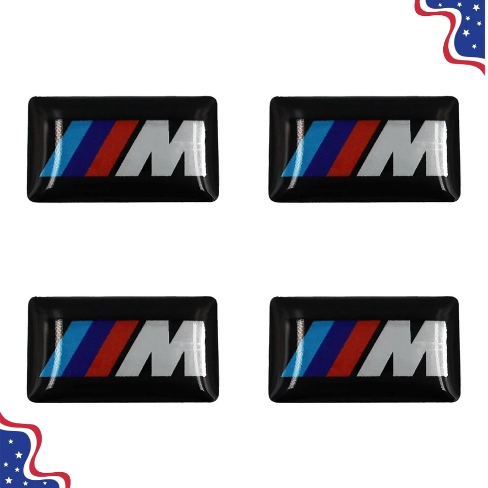 宝马 M 运动车轮 M 徽章贴纸刺绣贴花 4 件 — 第 1/4 张图片