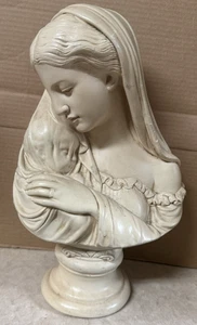 Rafaelle Monti "Die Mutter" Chalkware 15" Büste Marwal Madonna & Kind - Bild 1 von 13