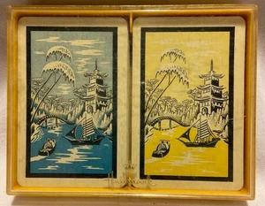 Hallmark Vintage Bridge Set Carte da Gioco Rivestite Doppio Mazzo Completo In Scatola - Foto 1 di 5