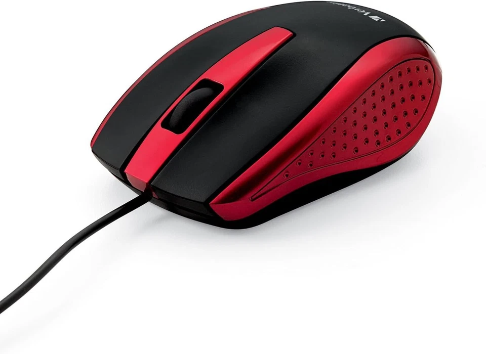 Verbatim Wired USB Computer Mouse - Corded for Laptops and PCs Red  - Image 1 of 4