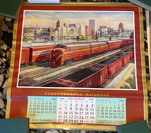 Pennsylvania Railroad Kalender 1953. Komplette Kalenderblätter. In sehr gutem+ Zustand. - Bild 1 von 1