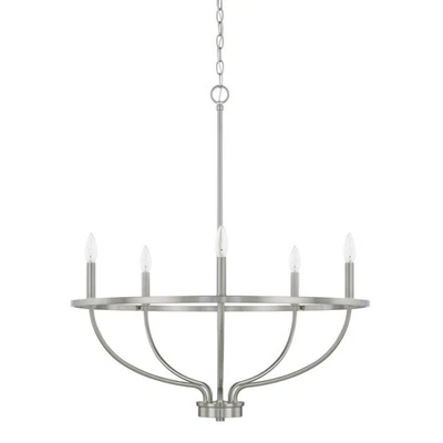 Candelabro cónico Capital Lighting 428551 Nickel Greyson 5 luces 29" W Foto 1 de 4